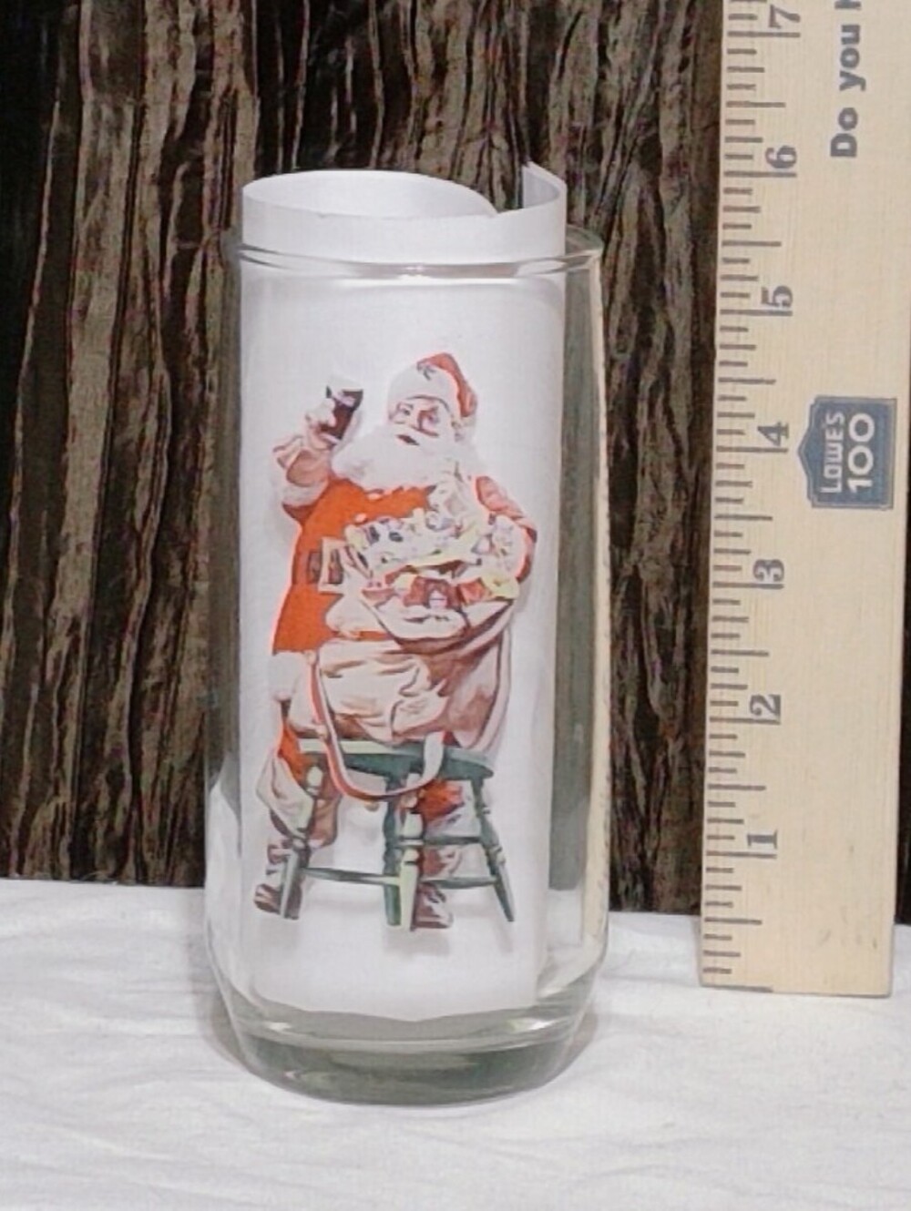 Vintage Coca-Cola Santa Claus Glass